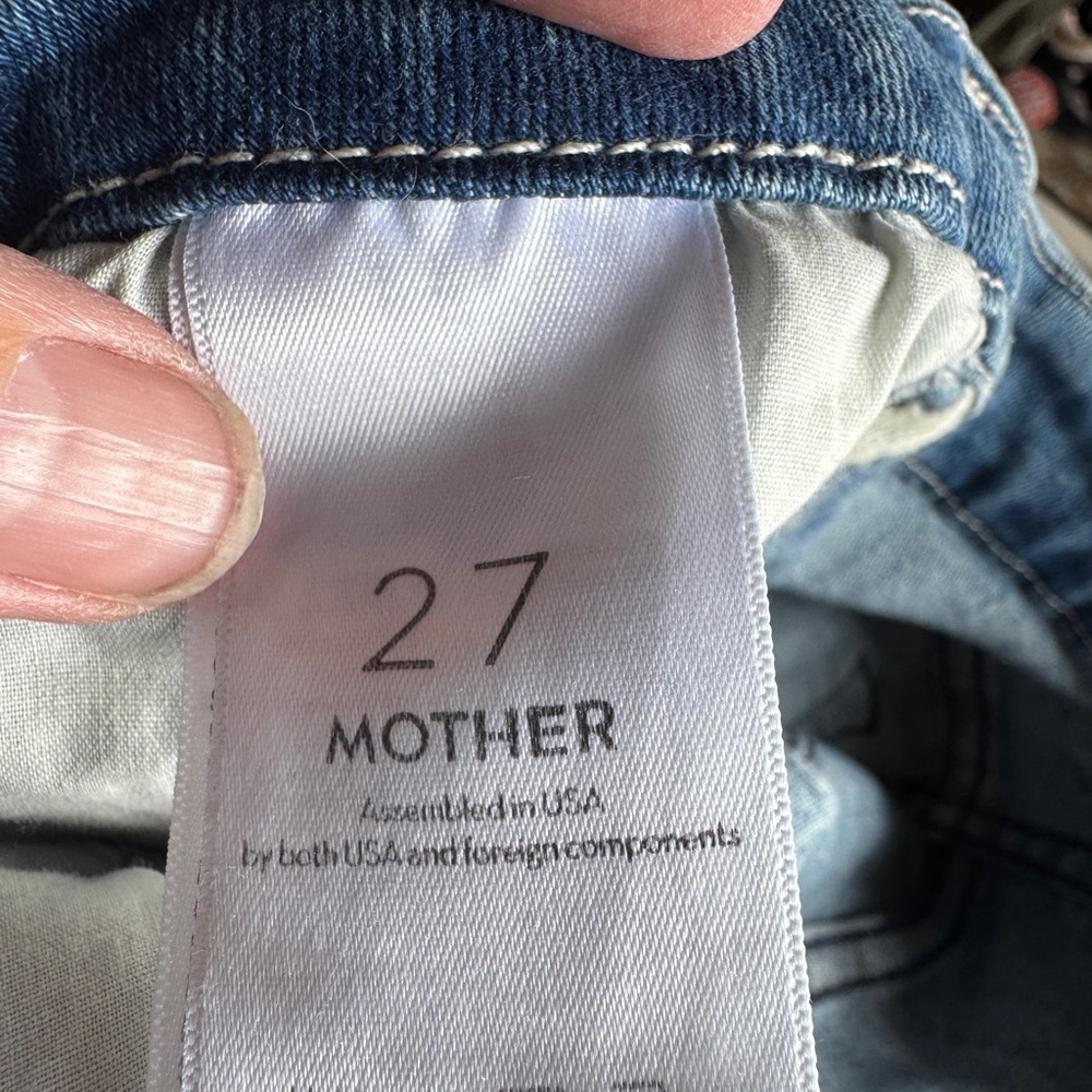 Mother The Pixie Fray Skinny Jeans Losing Control size 27 - Picture 4 of 13